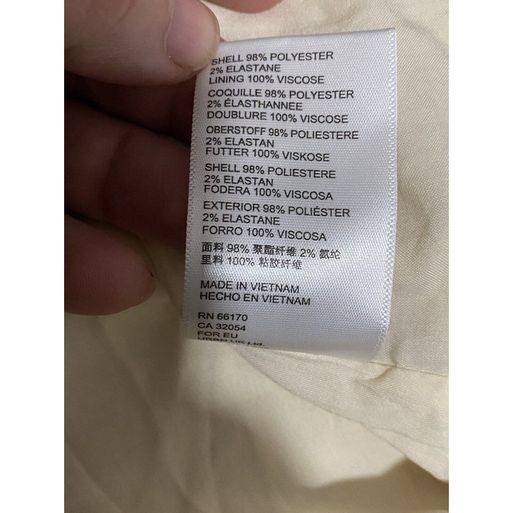 NWT Urban Outfitters Women’s tank Dress Button Front cream tropical Size Medium - Picture 9 of 10